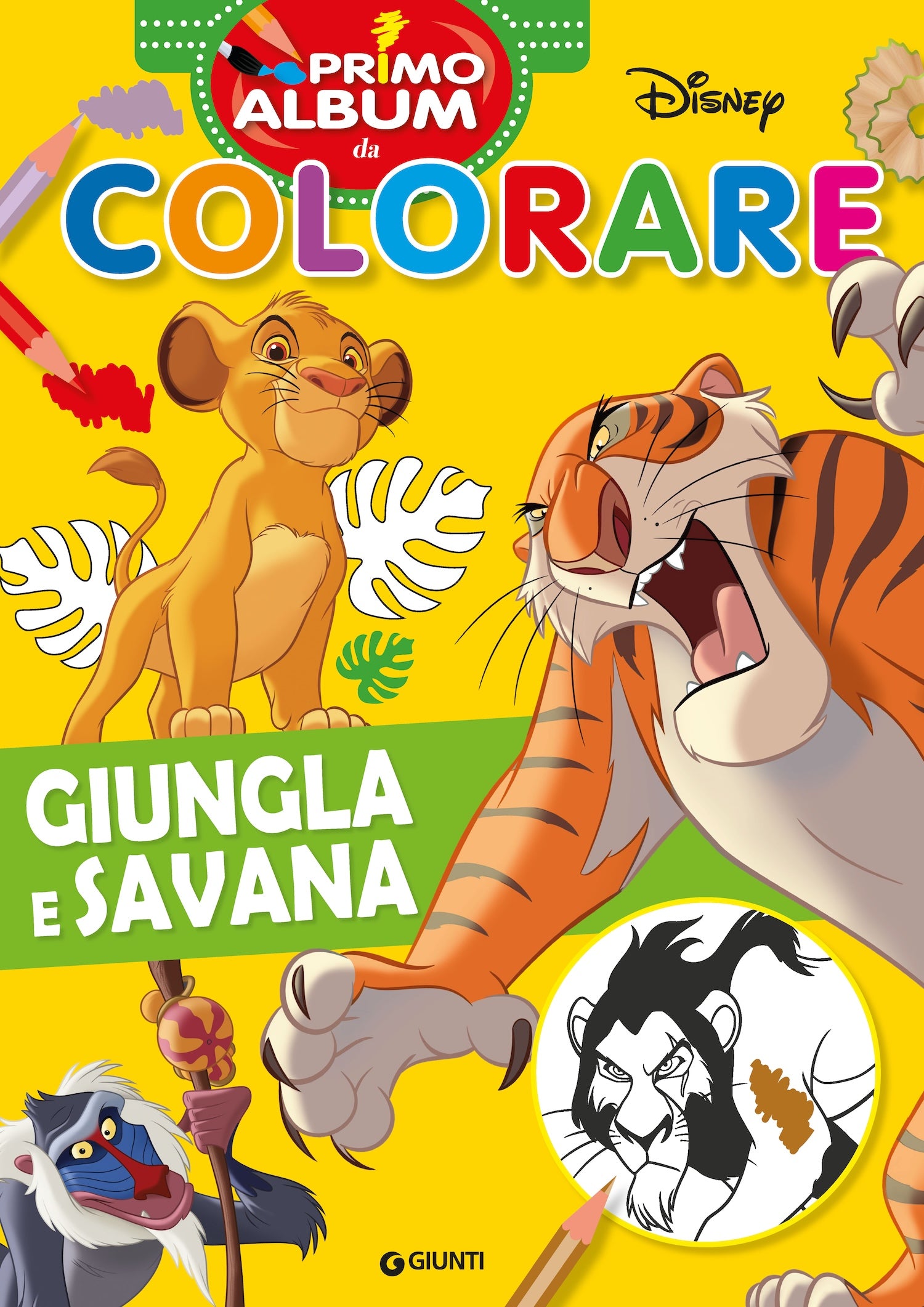 Giungla e savana Disney Primo album da colorare