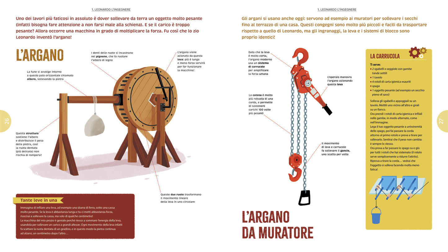 Le grandi macchine di Leonardo. 38 macchine ideate da Leonardo più di 500 anni fa che sono ancora oggi attuali e utilissime!