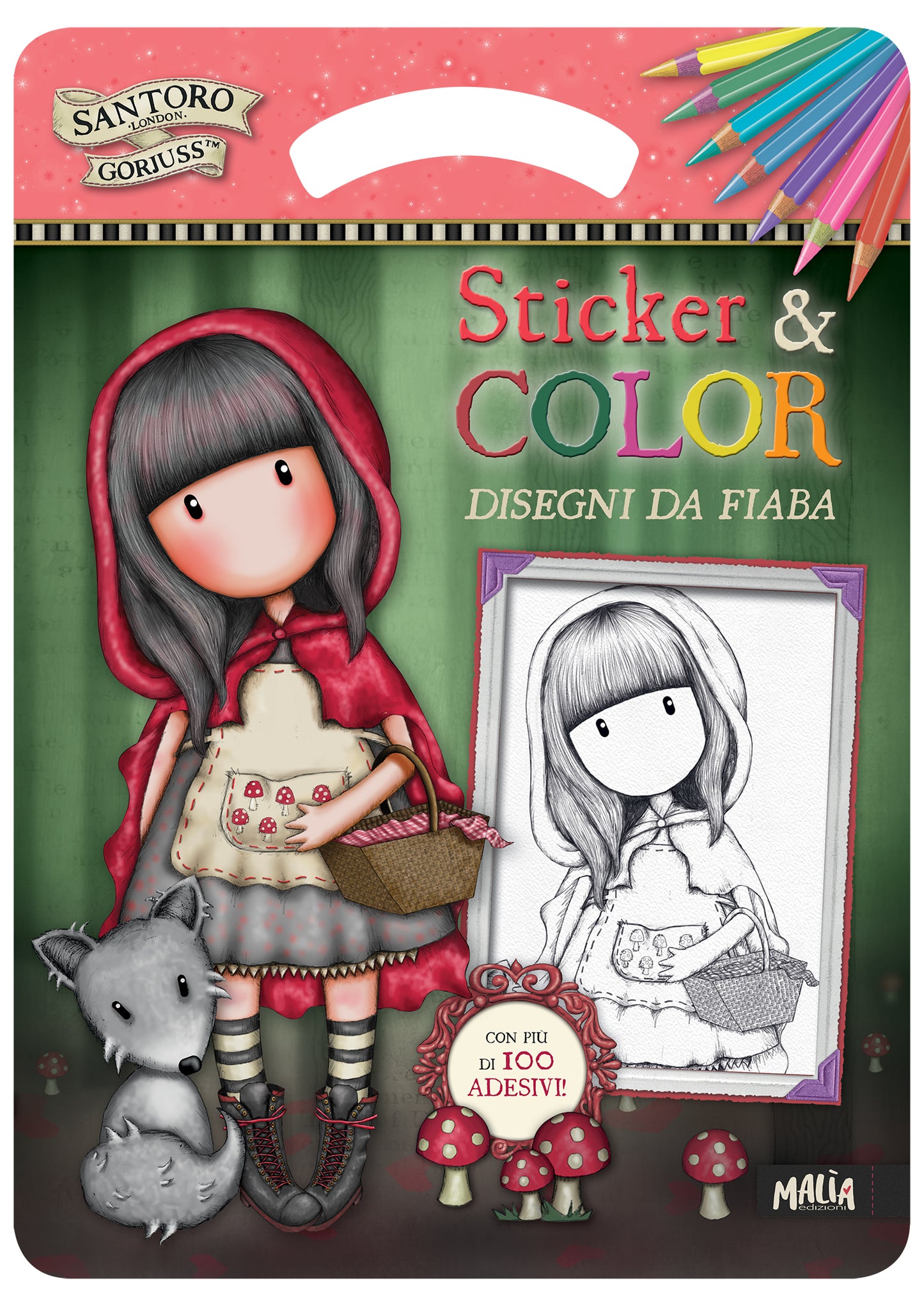 Gorjuss. Sticker & Color. Disegni da fiaba + Bandana rossa