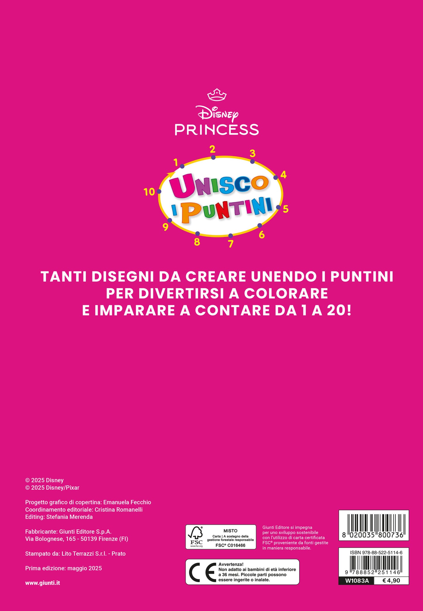 Principesse Unisco i puntini Disney Princess
