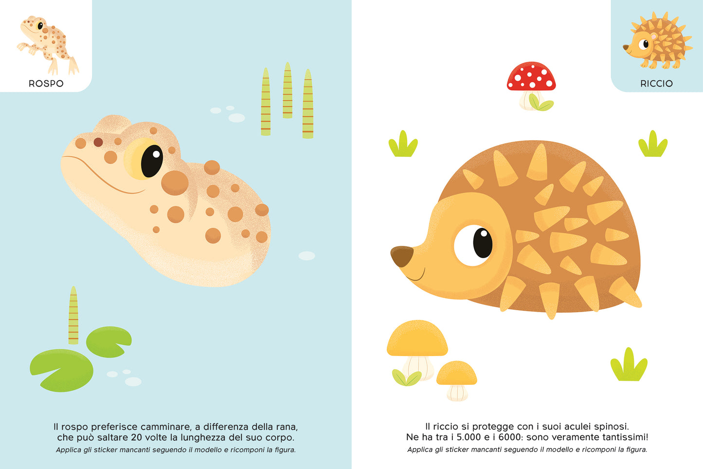 Animali del bosco. Completa i 22 animali come il modello o... come vuoi tu!