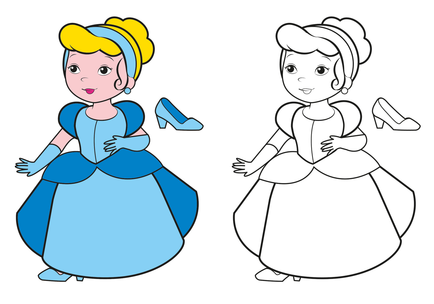 Principesse. Tante simpatiche principesse da colorare