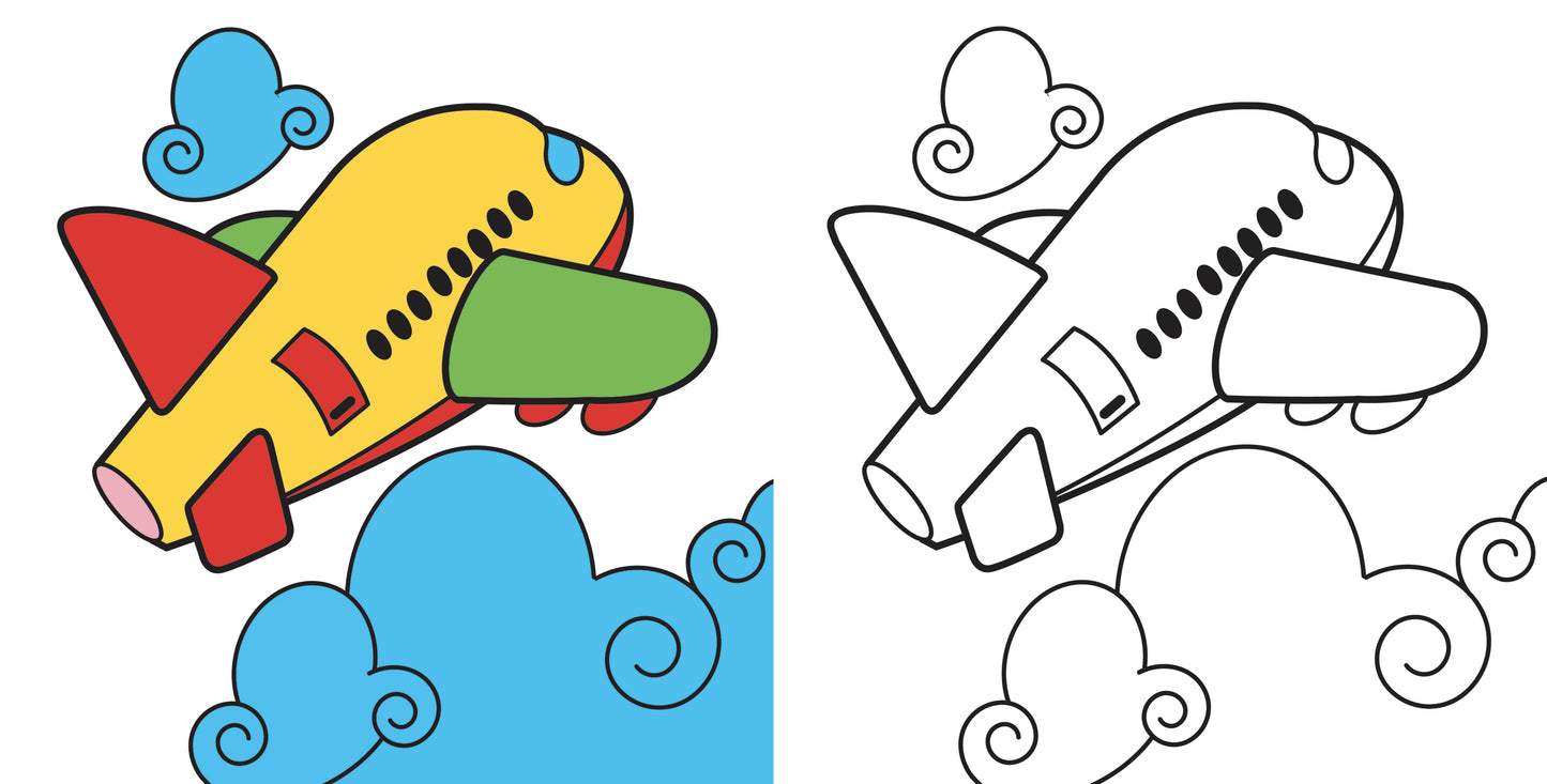 Veicoli. Tanti bellissimi veicoli tutti da colorare