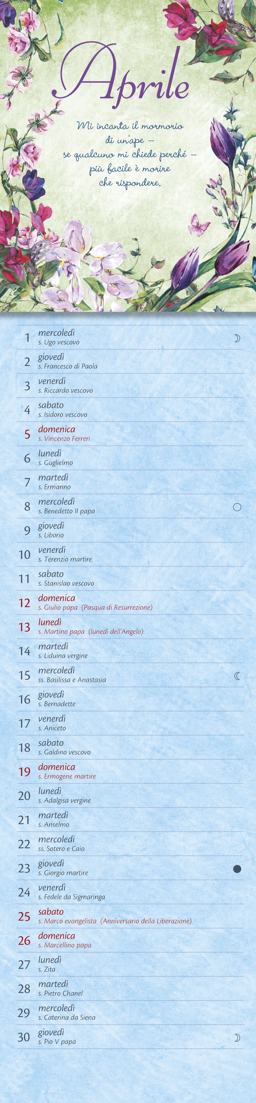 Calendario Emily mini 2020