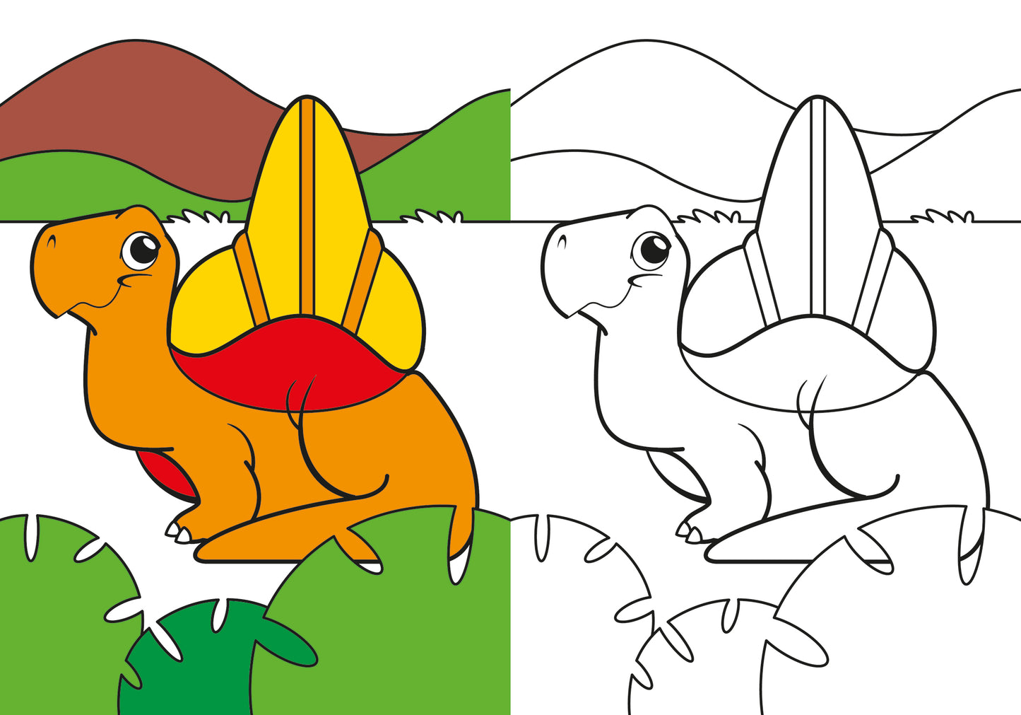 Dinosauri. Tanti simpatici dinosauri da colorare