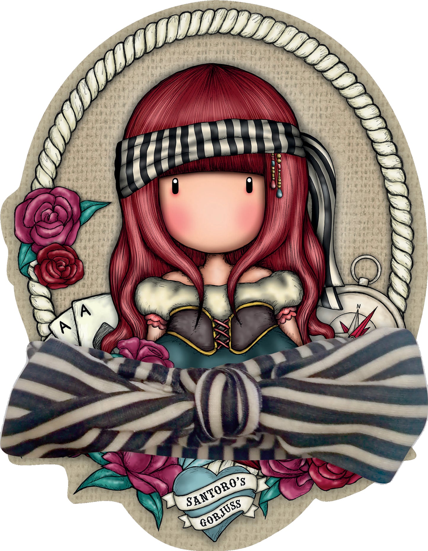 Gorjuss. Sticker & Color. Nel paese delle meraviglie + Bandana a righe