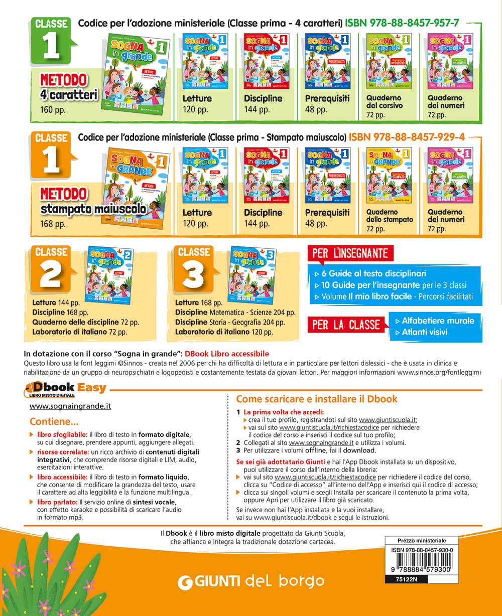 Sogna in grande 1 - Metodo stampato maiuscolo