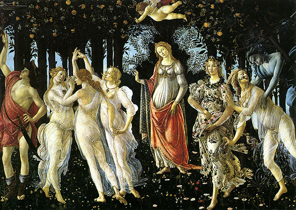 Cartolina. Firenze - Galleria degli Uffizi. La primavera (1482 circa)