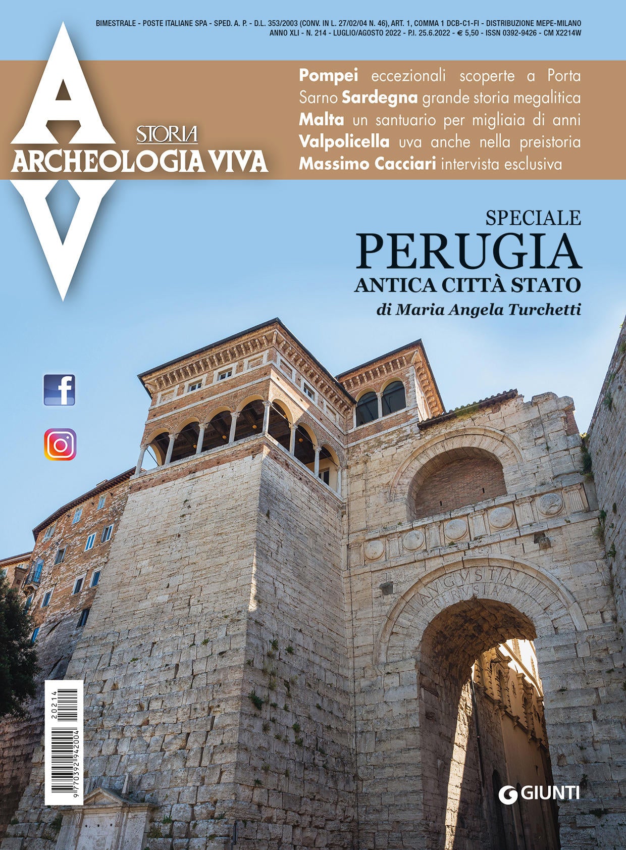 Archeologia Viva n. 214 - luglio/agosto 2022. Rivista bimestrale