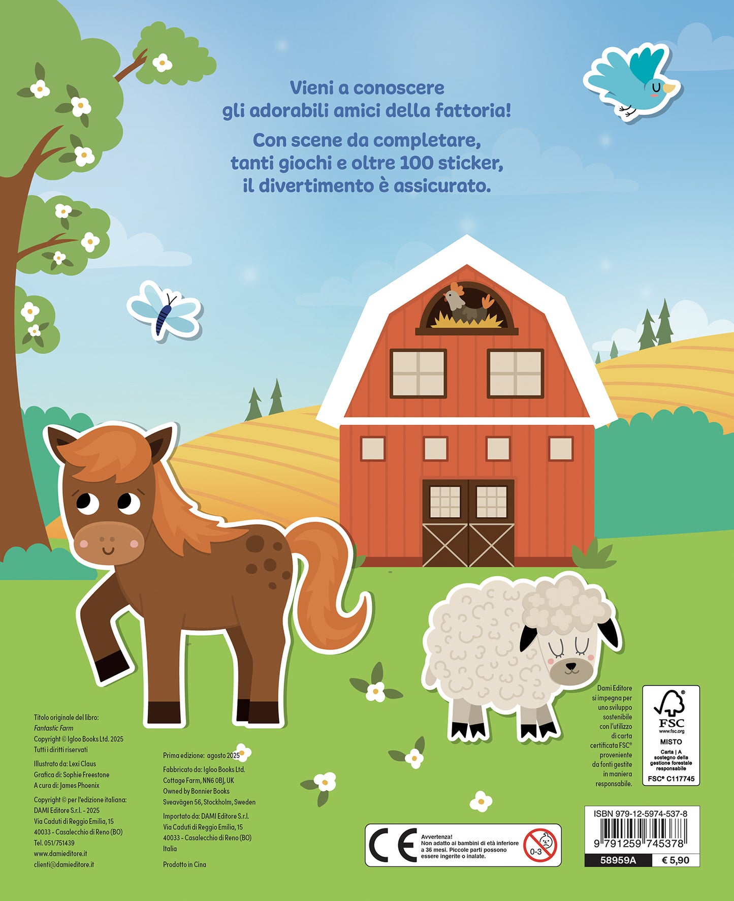 Fattoria. Giochi, Attività, Sticker