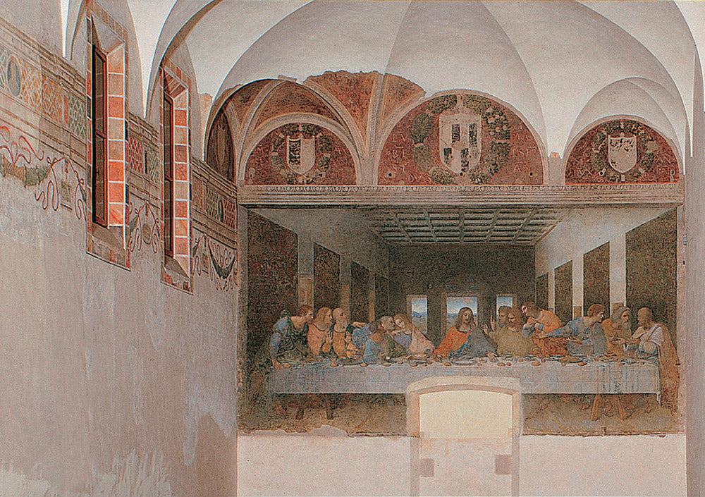 Cenacolo veduta refettorio - cartolina