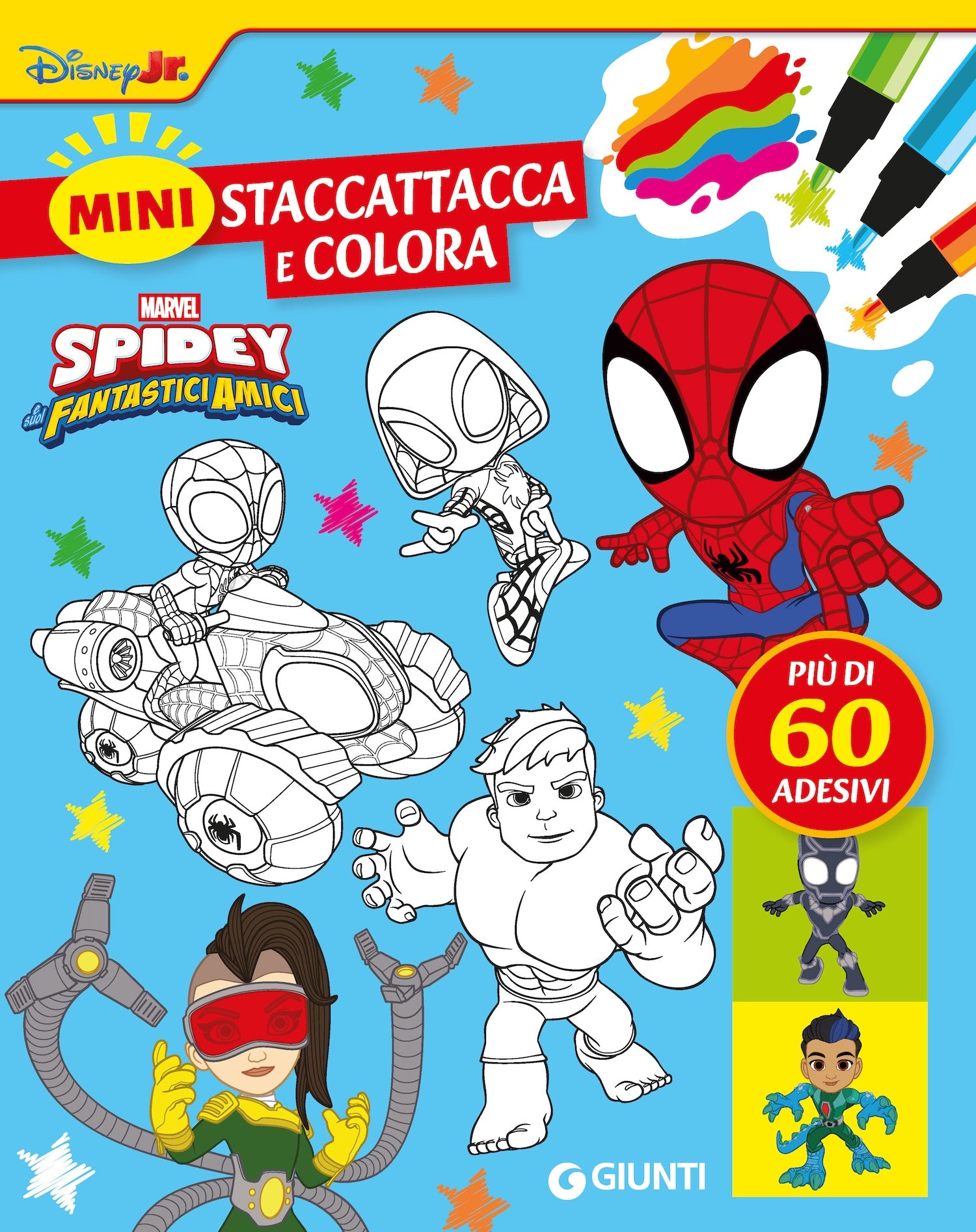 Mini Staccattacca e colora Spidey e i suoi fantastici amici. Più di 60 adesivi