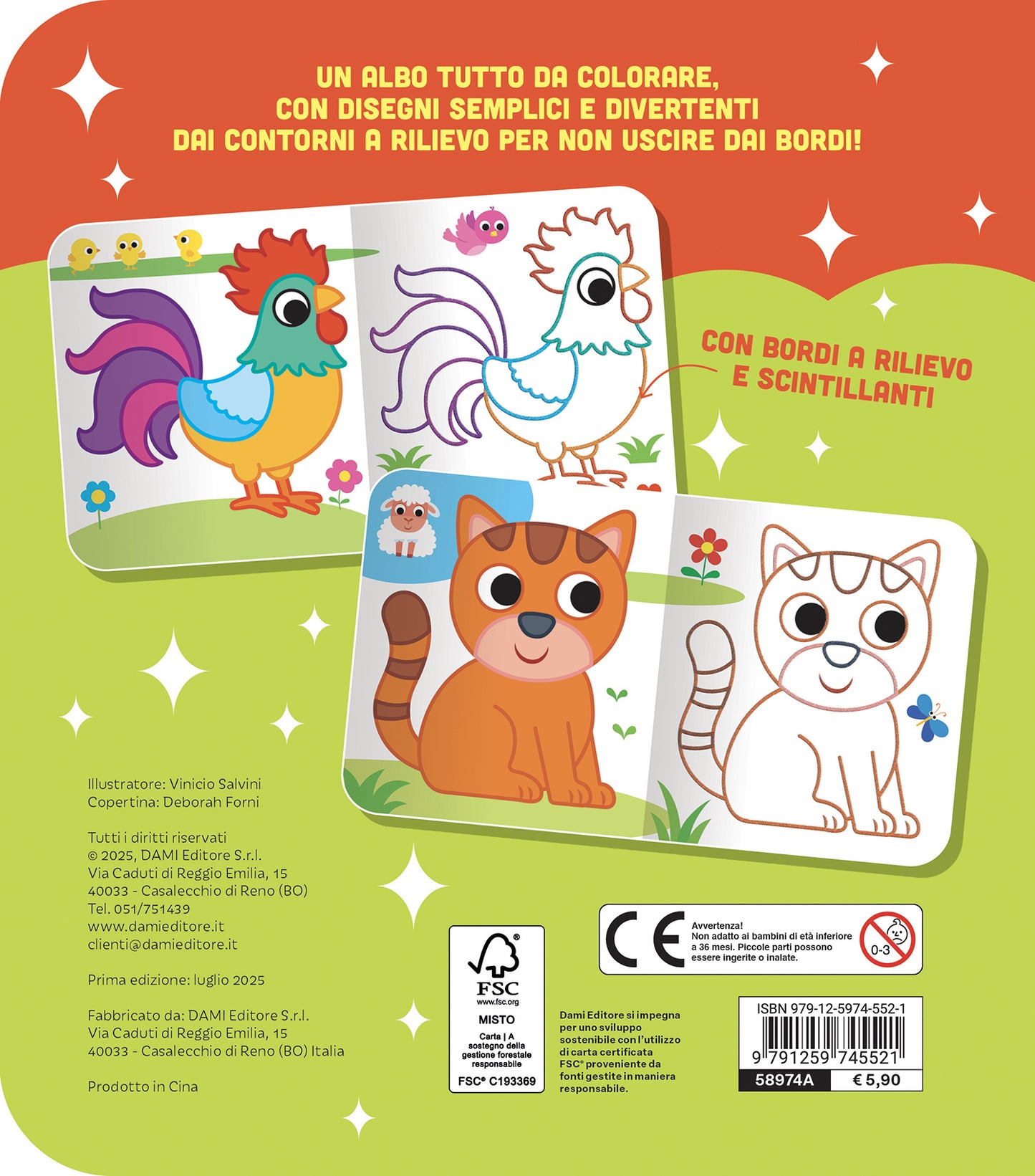 Colora la fattoria scintillante