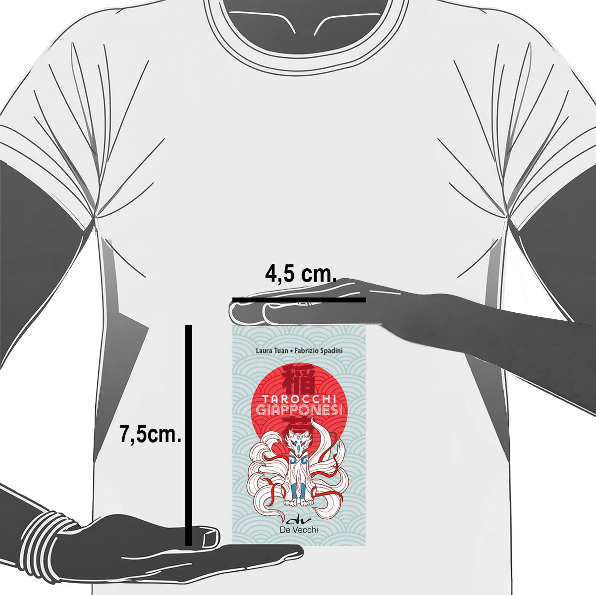 Tarocchi giapponesi. Formato mini (4,4 x 7,4 cm). Con 78 Carte