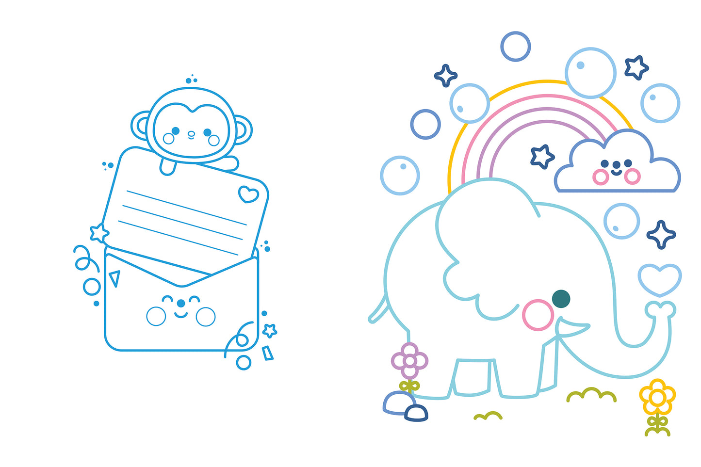 Animali del mondo. Coloro facile senza uscire dai contorni