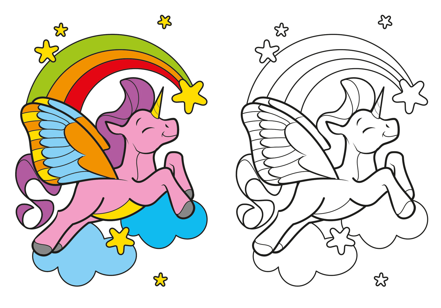 Unicorni. Tanti simpatici unicorni da colorare
