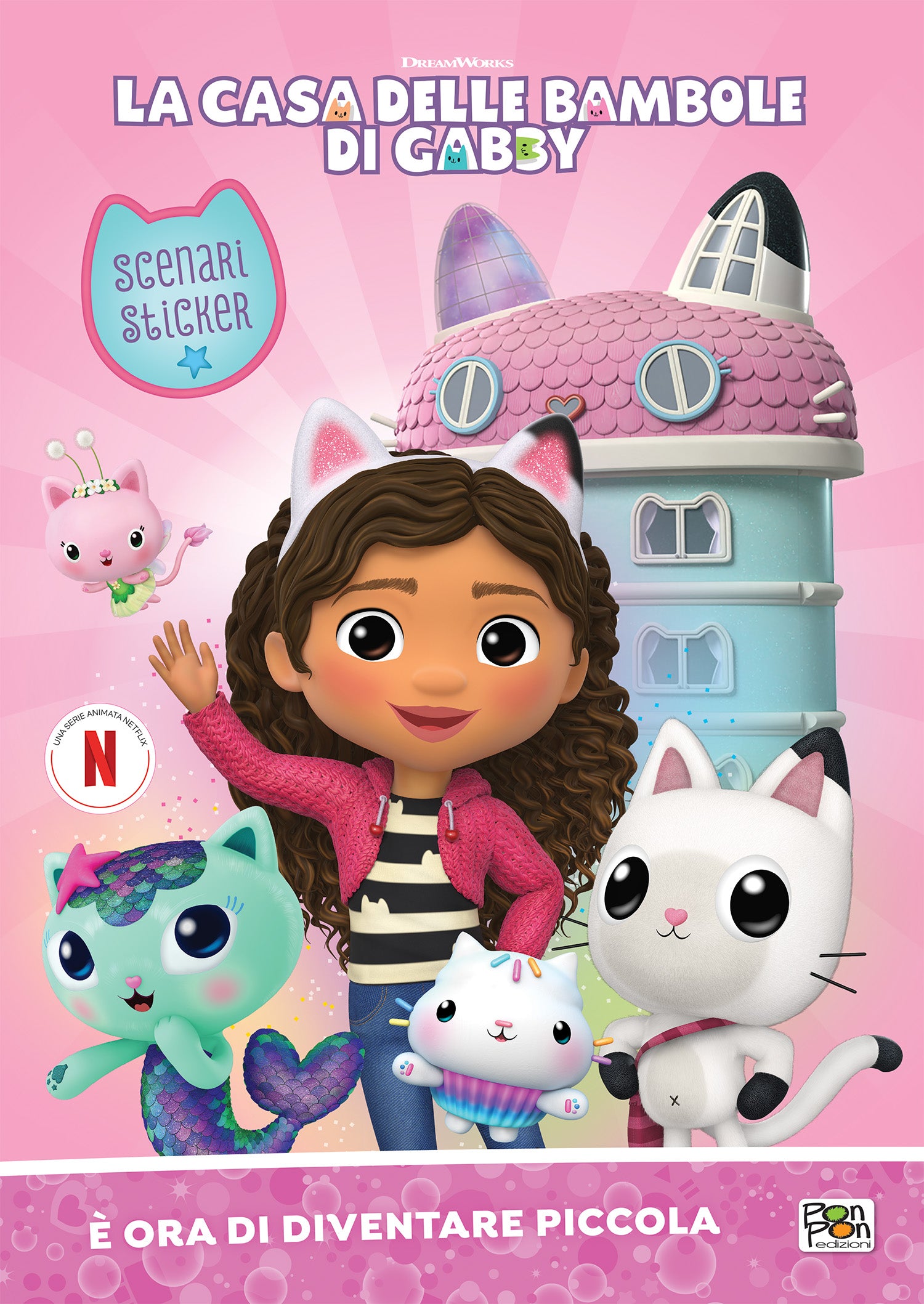La Casa delle Bambole di Gabby. Scenari sticker. È ora di diventare piccola