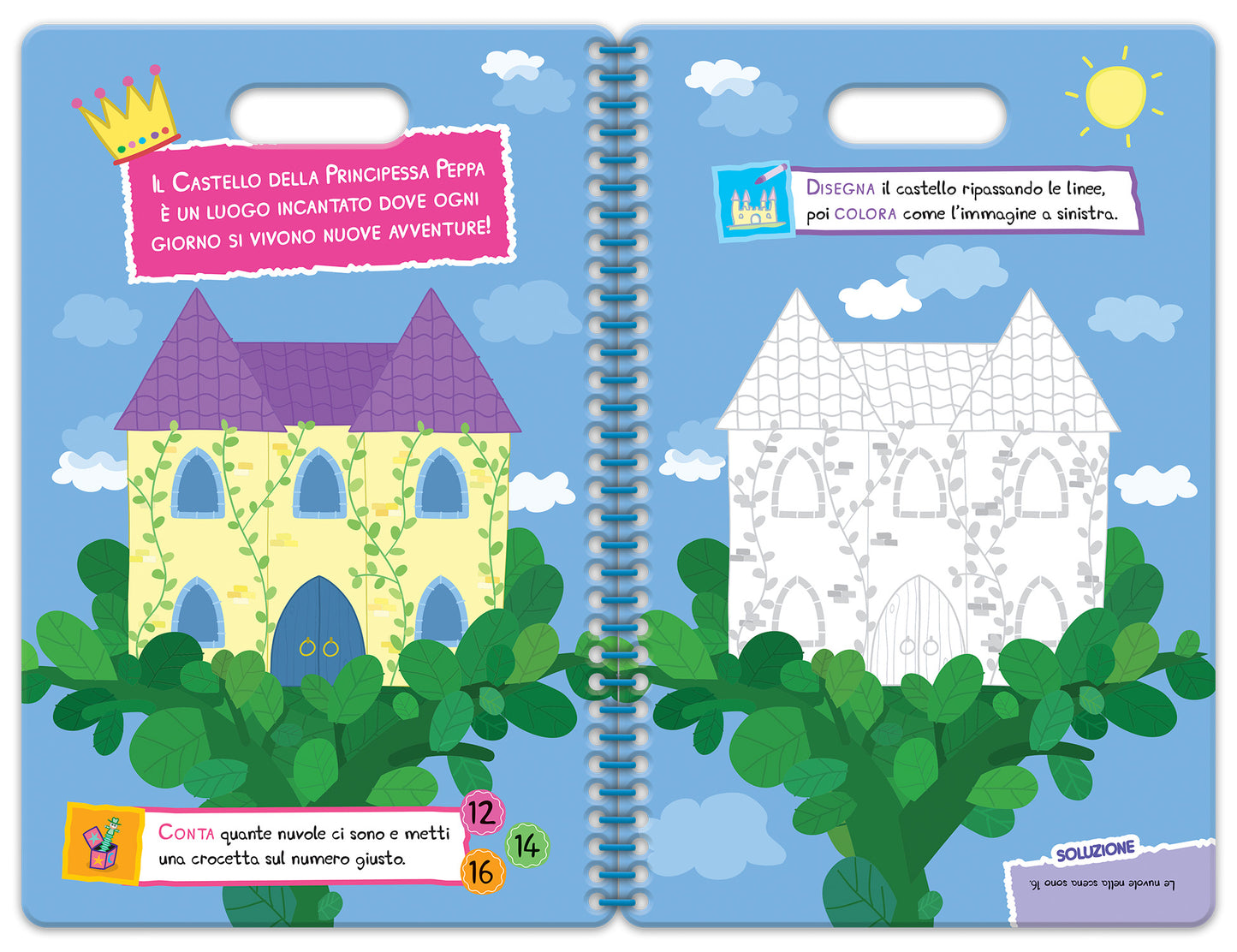 Peppa Pig. Puffy sticker. Oh che bel castello!