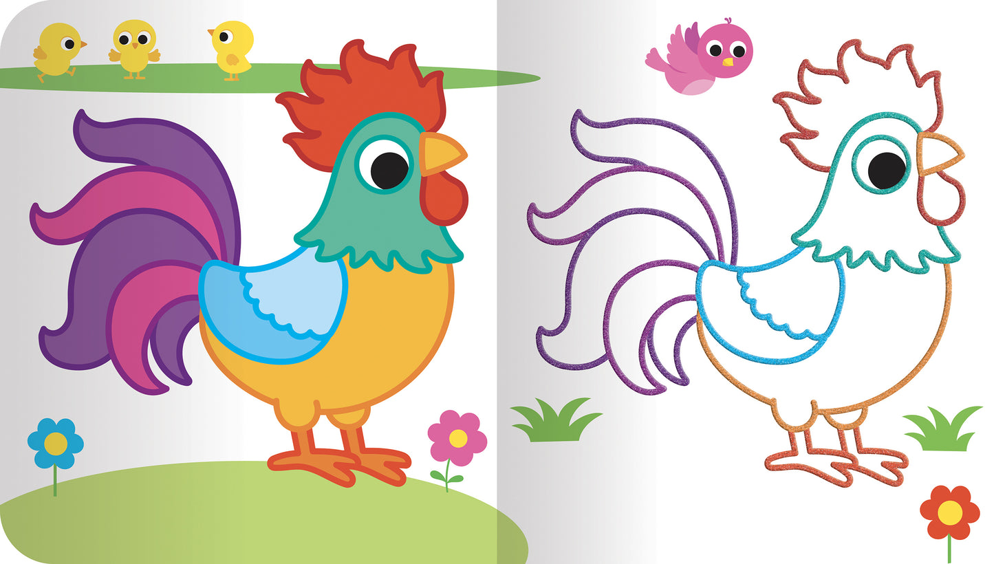 Colora la fattoria scintillante