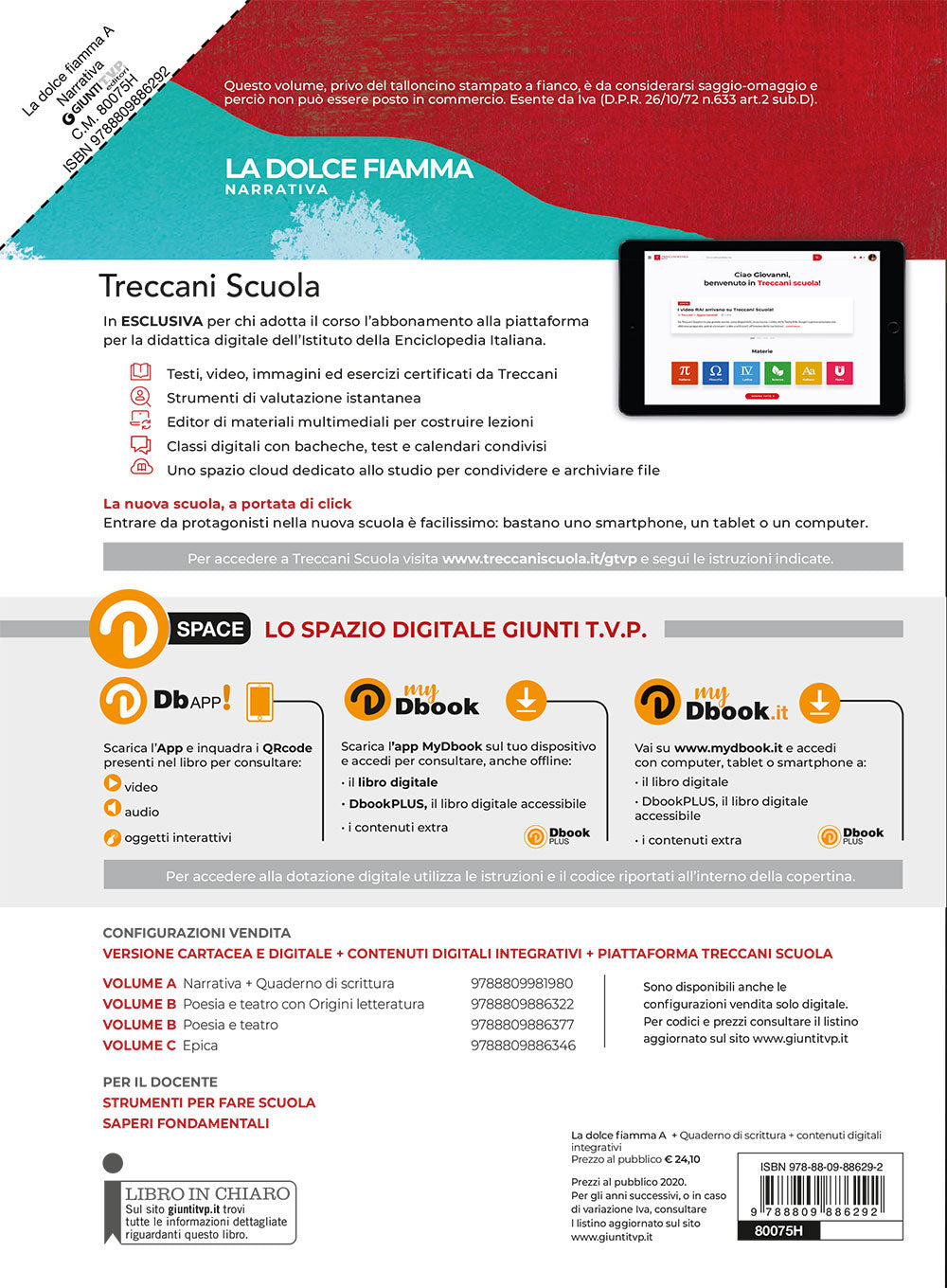 La Dolce Fiamma A + Quaderno di Scrittura Confezione vendita