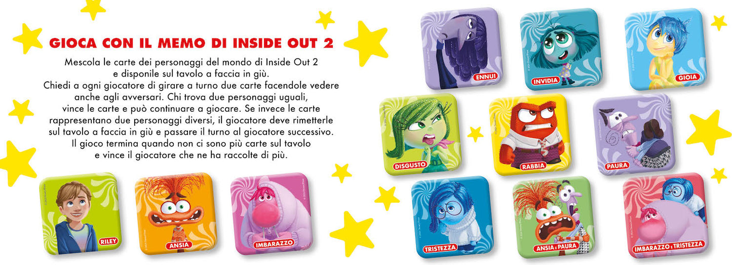 Memo Book delle emozioni Inside Out 2. Un libro e 24 carte per giocare