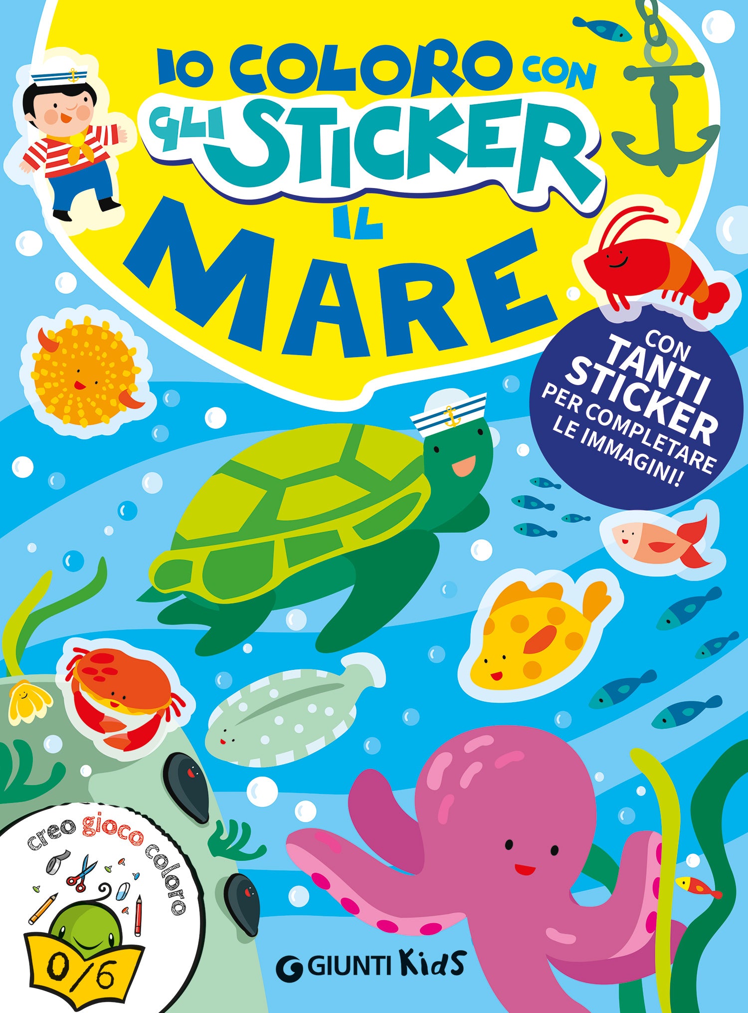 Io coloro con gli stickers. Il mare