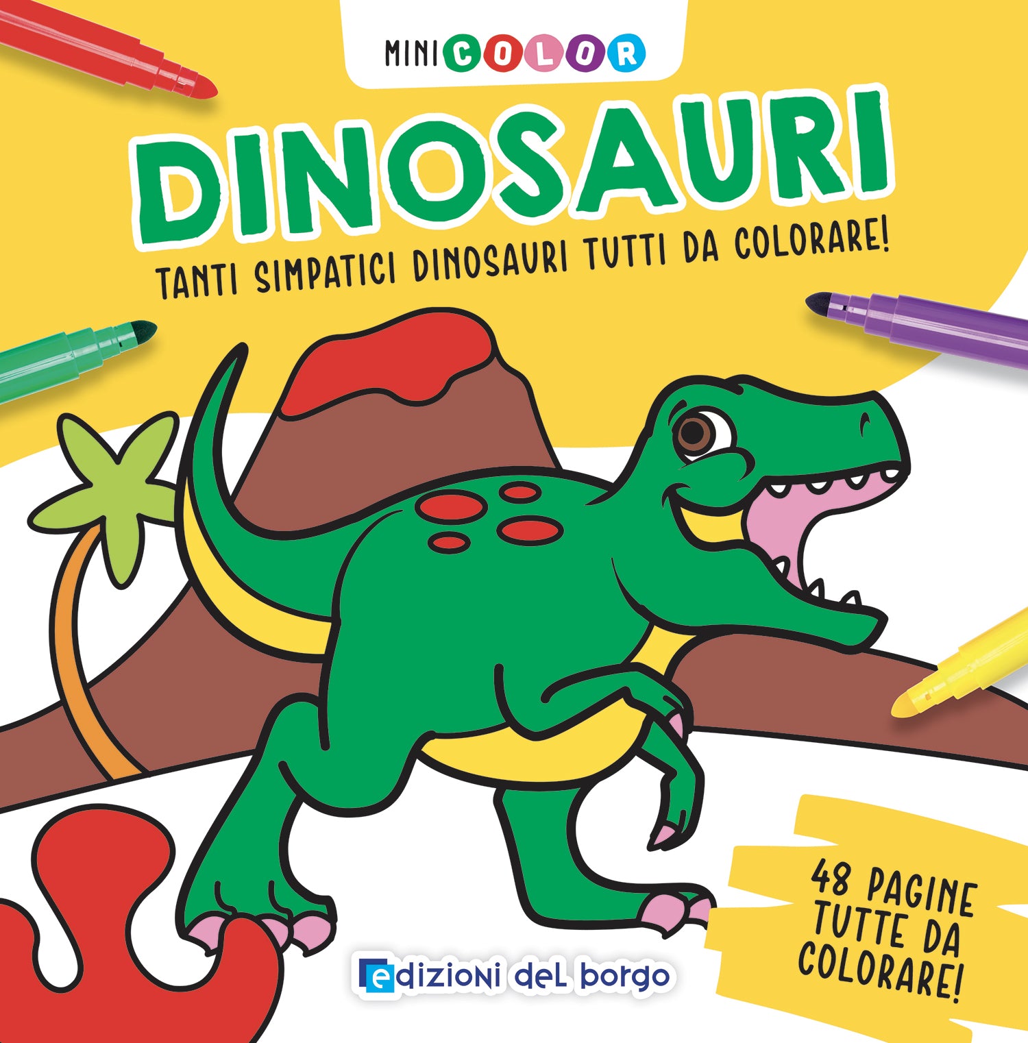 Dinosauri. Tanti simpatici dinosauri tutti da colorare