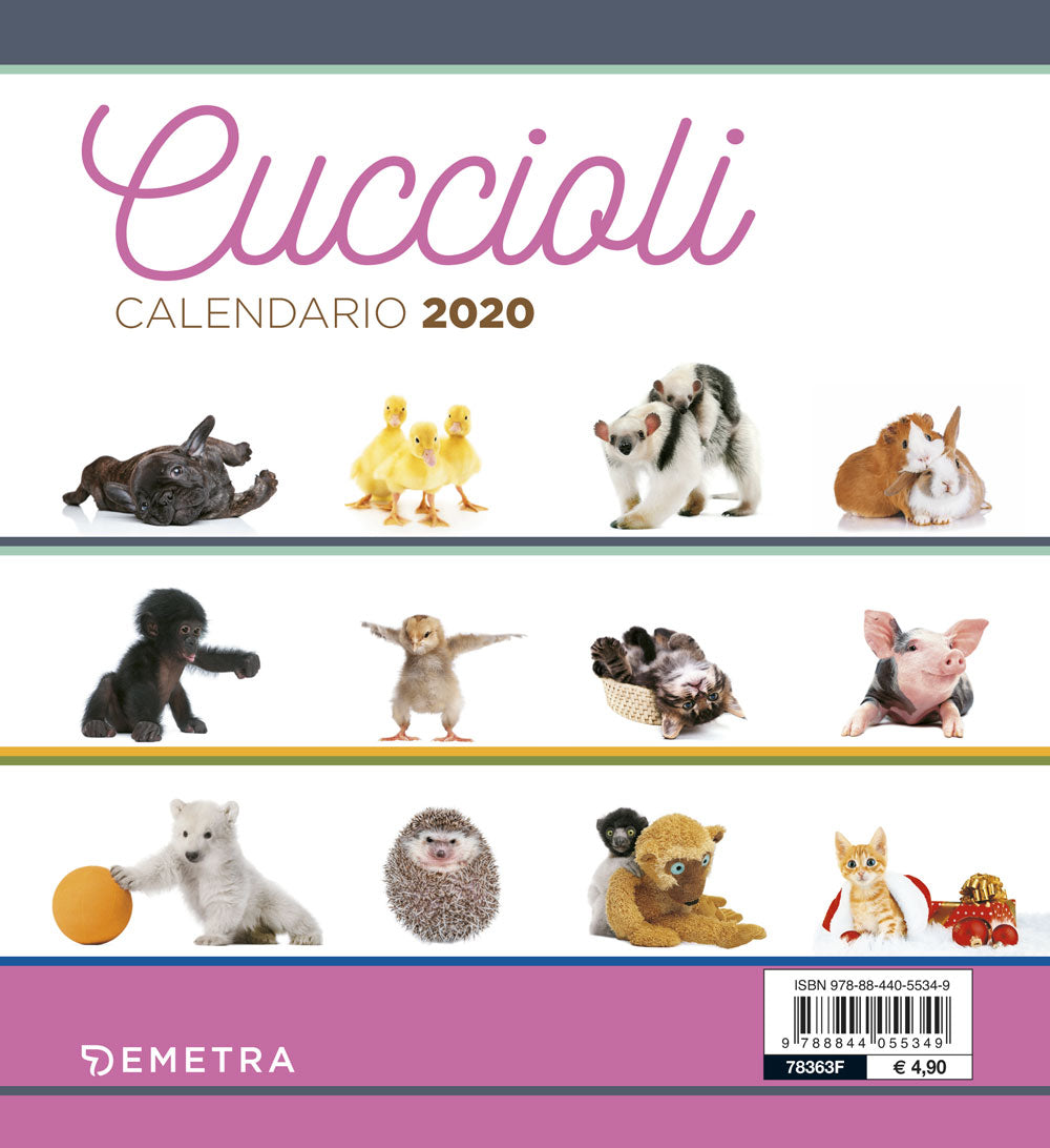 Calendario Cuccioli desk 2020