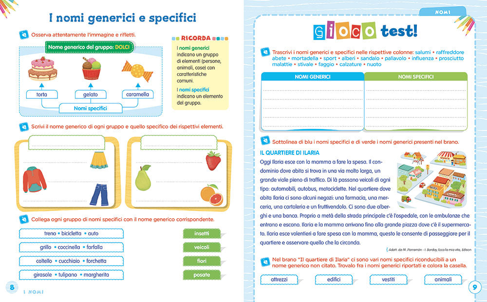 Imparo i nomi e gli articoli. Tante attività e giochi per non sbagliare più!