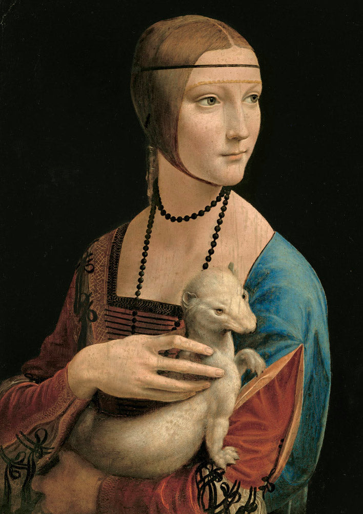 Dama con l'ermellino - cartolina