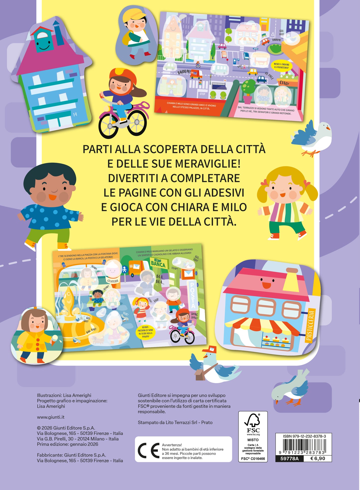 Io coloro con gli sticker. Città