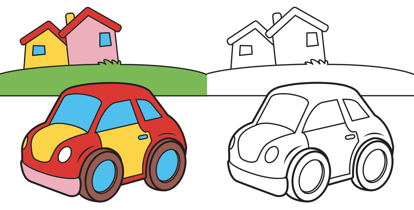 Veicoli. Tanti bellissimi veicoli tutti da colorare