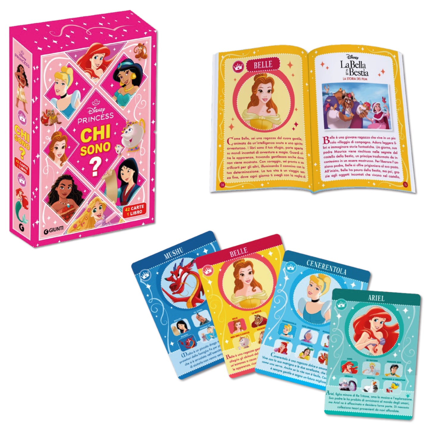 Chi sono? Principesse Disney. 42 carte, 1 libro