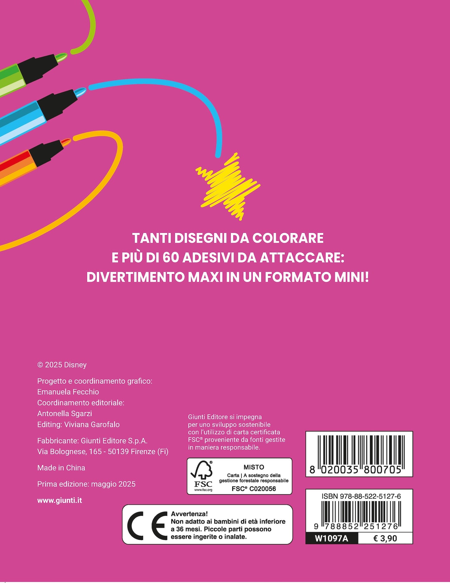 Mini Staccattacca e colora Principesse Disney. Più di 60 adesivi