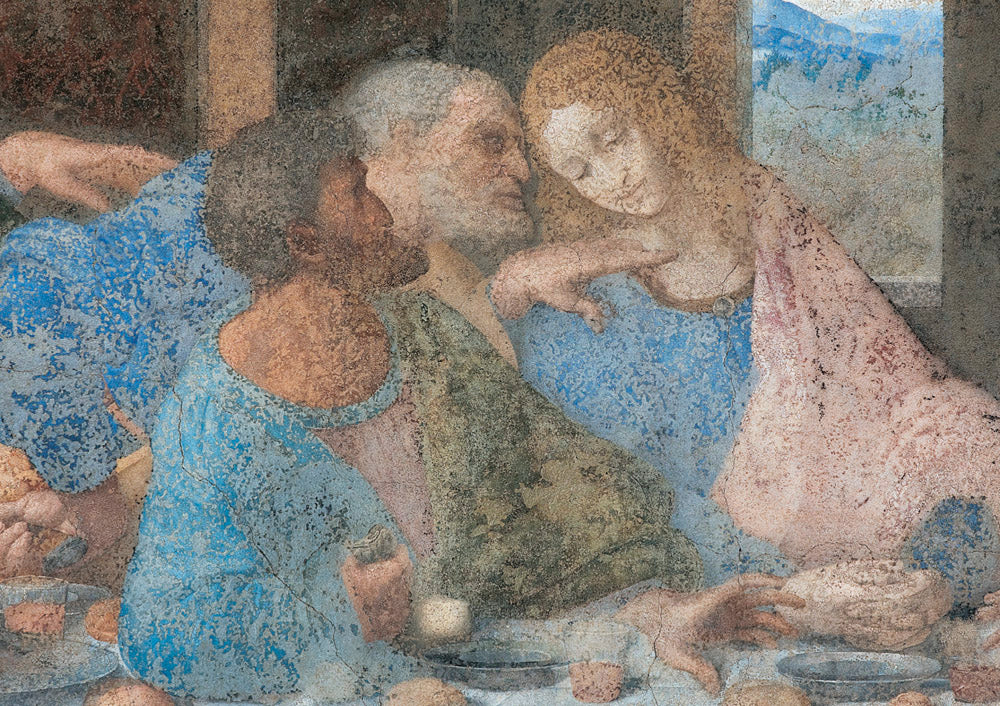 Cenacolo part. tre apostoli gruppo dx - cartolina