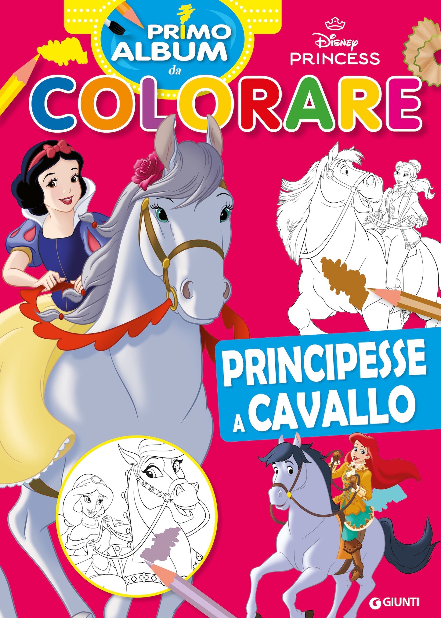 Principesse a cavallo Disney Primo album da colorare