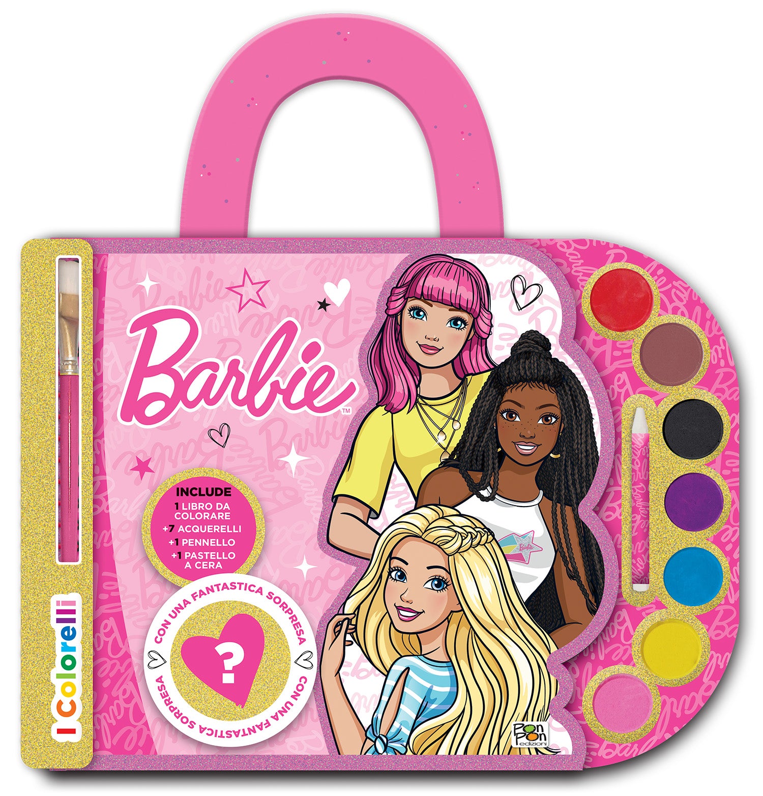 Barbie. I colorelli. Valigetta con acquerelli