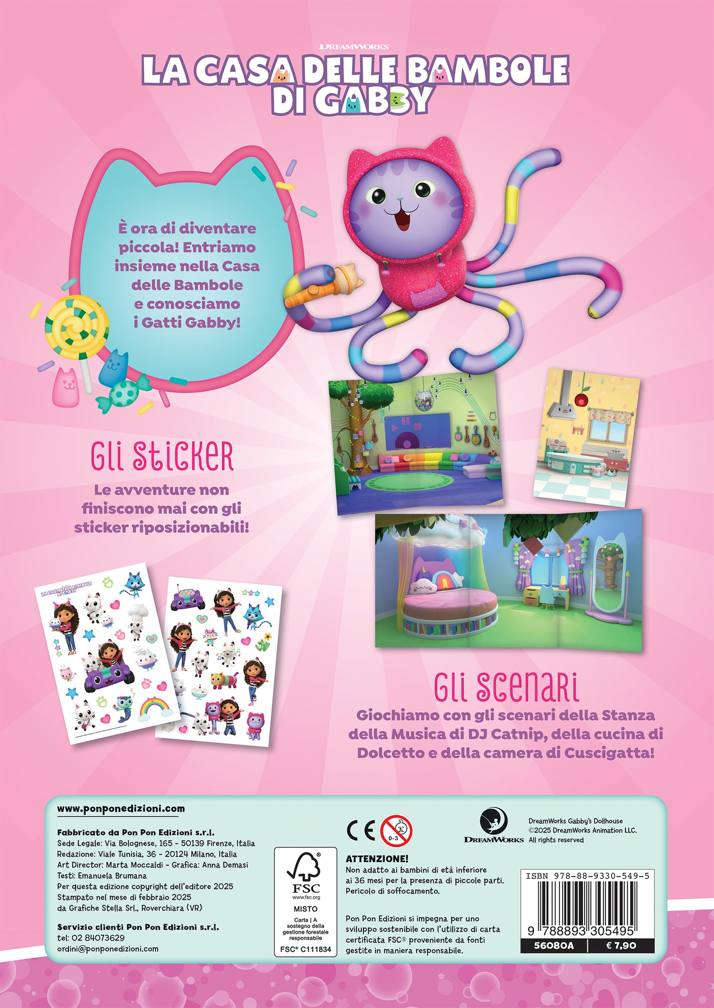 La Casa delle Bambole di Gabby. Scenari sticker. È ora di diventare piccola