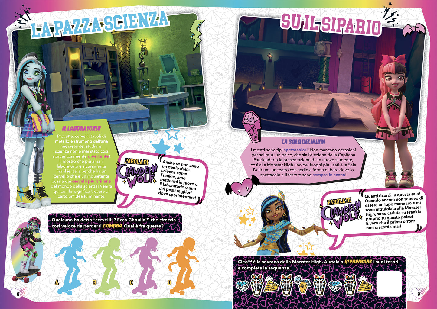 Monster High. Scenari sticker. Un college da brividi!