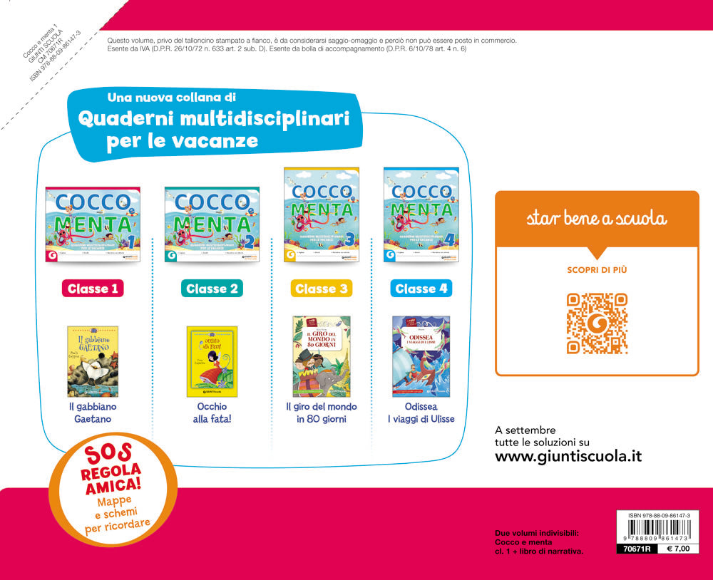 Cocco e Menta 1 + Il gabbiano Gaetano. Quaderni multidisciplinari per le vacanze