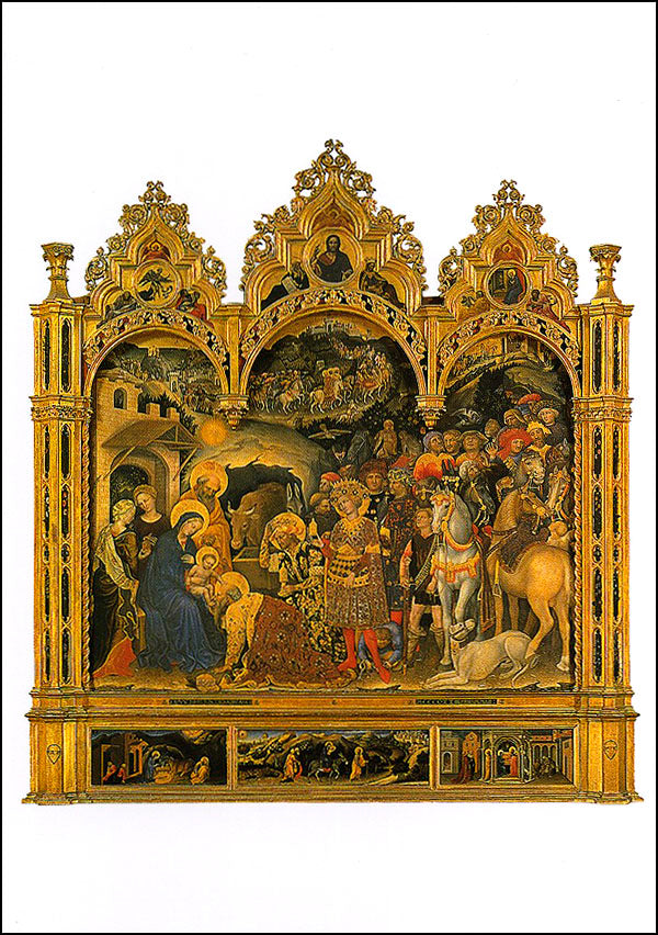 Cartolina. Firenze - Galleria degli Uffizi. Adorazione dei Magi (1423)