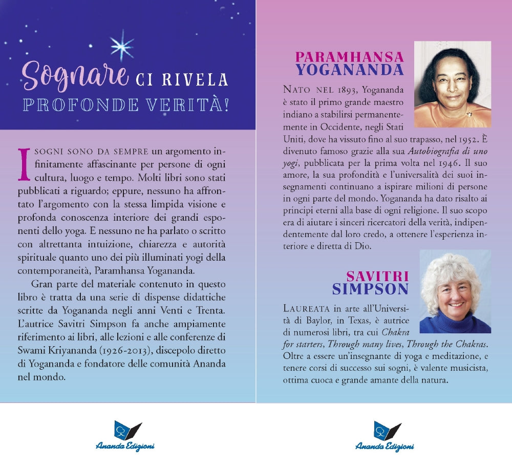 I sogni secondo Yogananda. Da un grande Maestro dello yoga, il significato e lo scopo del sognare