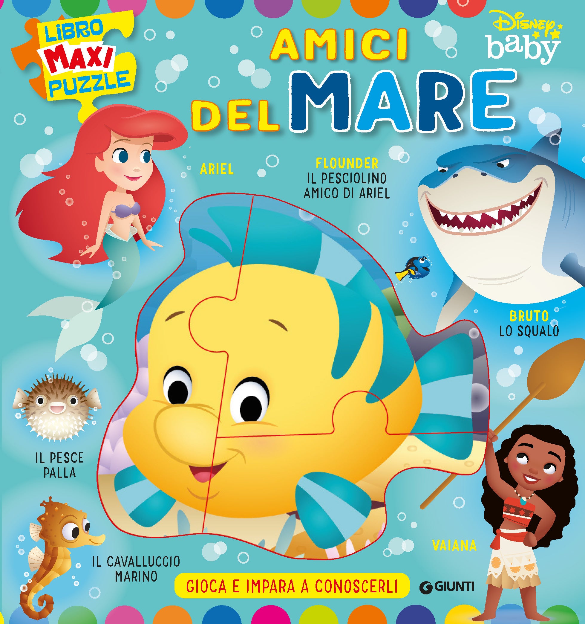 Amici del mare Libro Maxi Puzzle Disney Baby. Gioca e impara a conoscerli