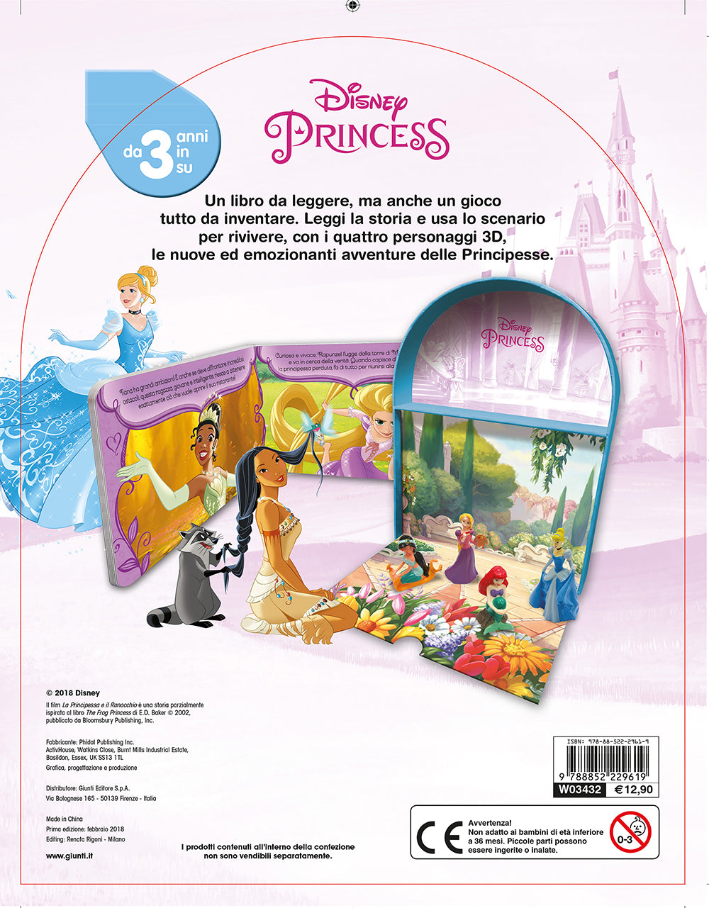 Principesse - LibroGiocaKit. Con 4 personaggi 3D e 1 scenario per giocare!