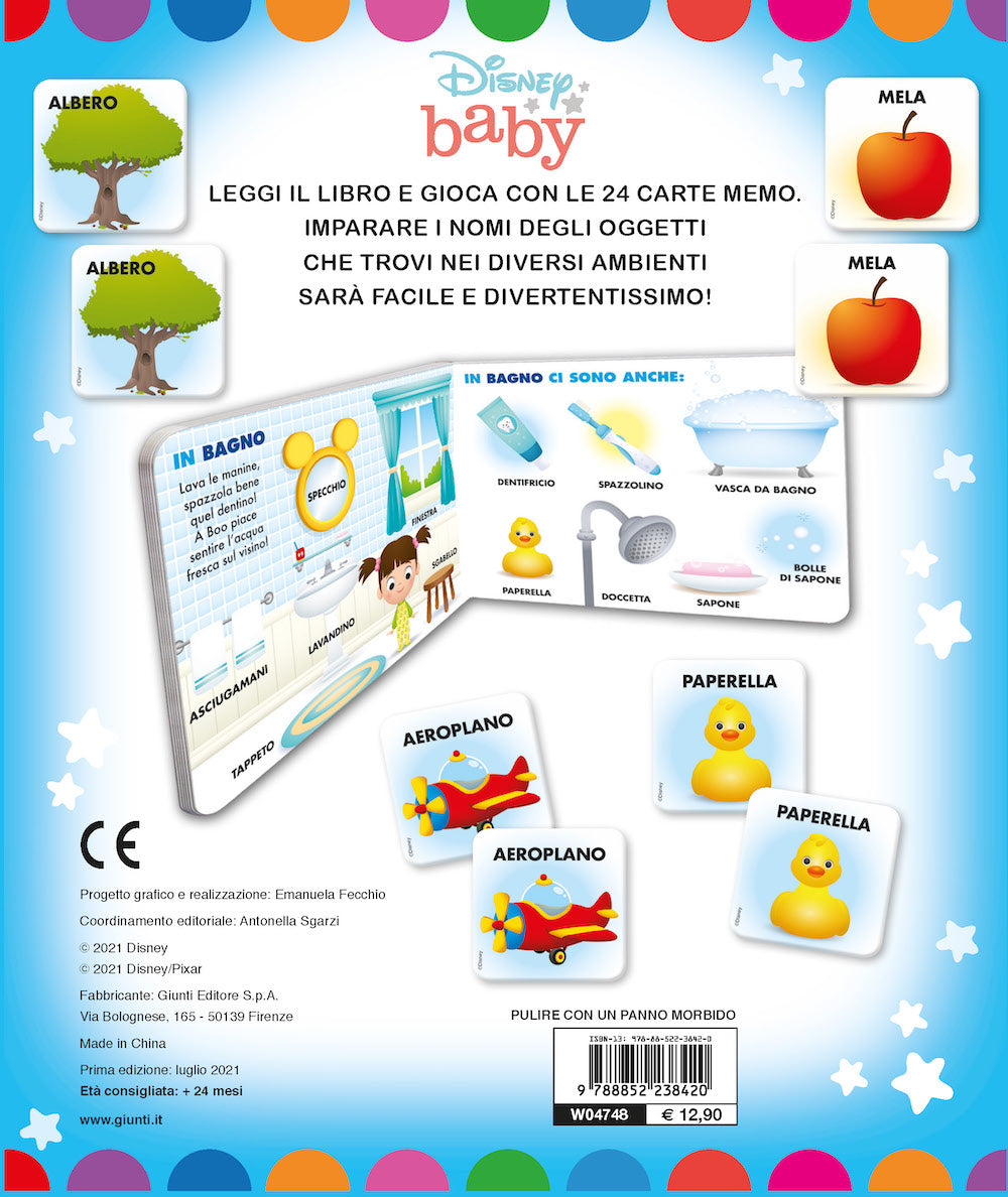 Disney baby Memo leggi e gioca Prime parole. Un libro e 24 carte per giocare