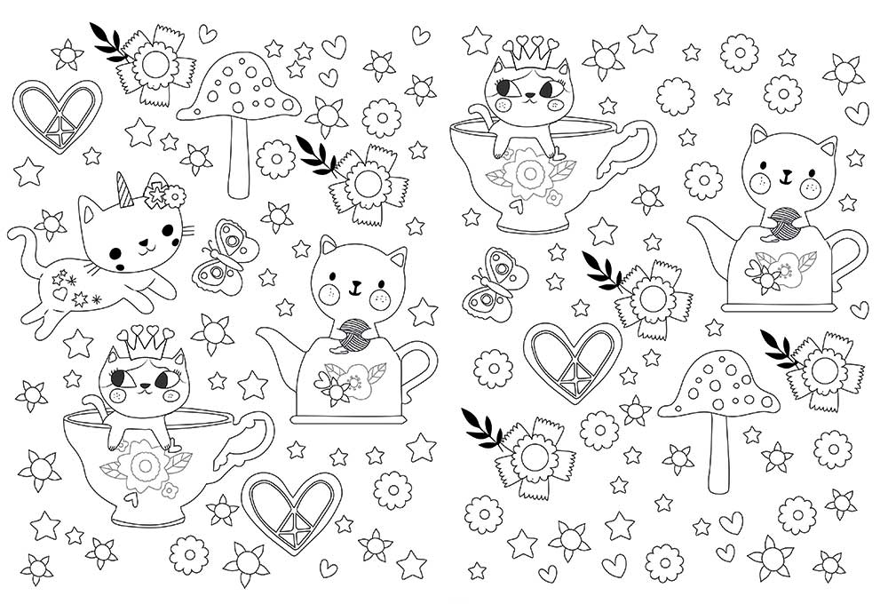 Gatti e altri animali. Coloring Book