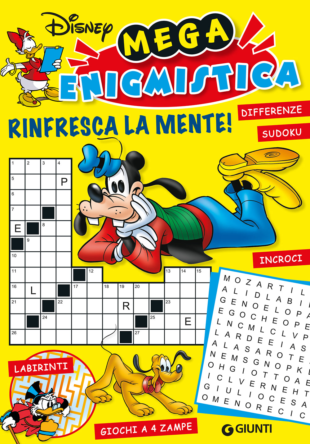 Mega Enigmistica Disney Rinfresca la mente. Differenze, Sudoku, Incroci, Labirinti, Giochi a 4 zampe
