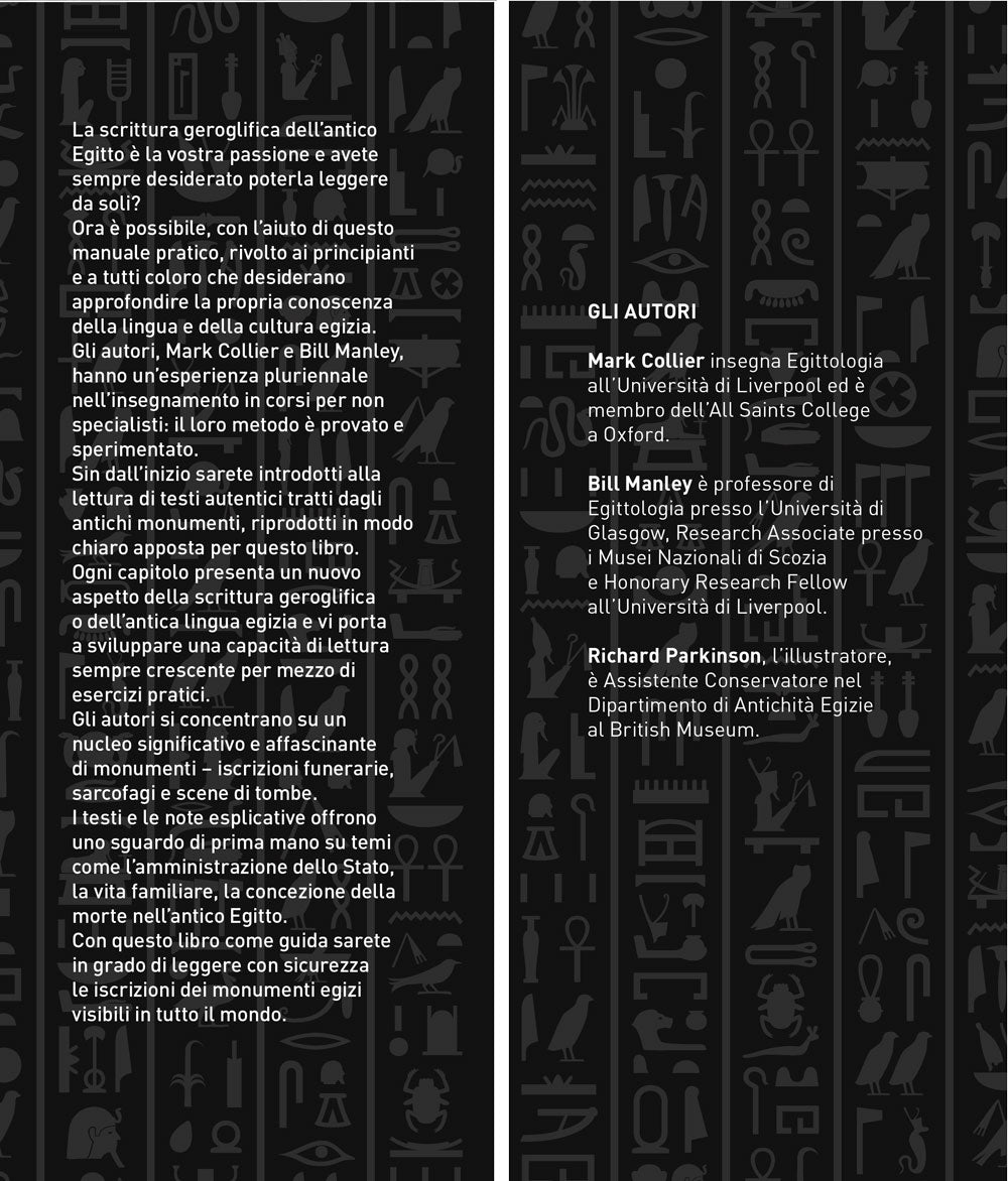 Come leggere i geroglifici egizi. manuale tecnico e pratico