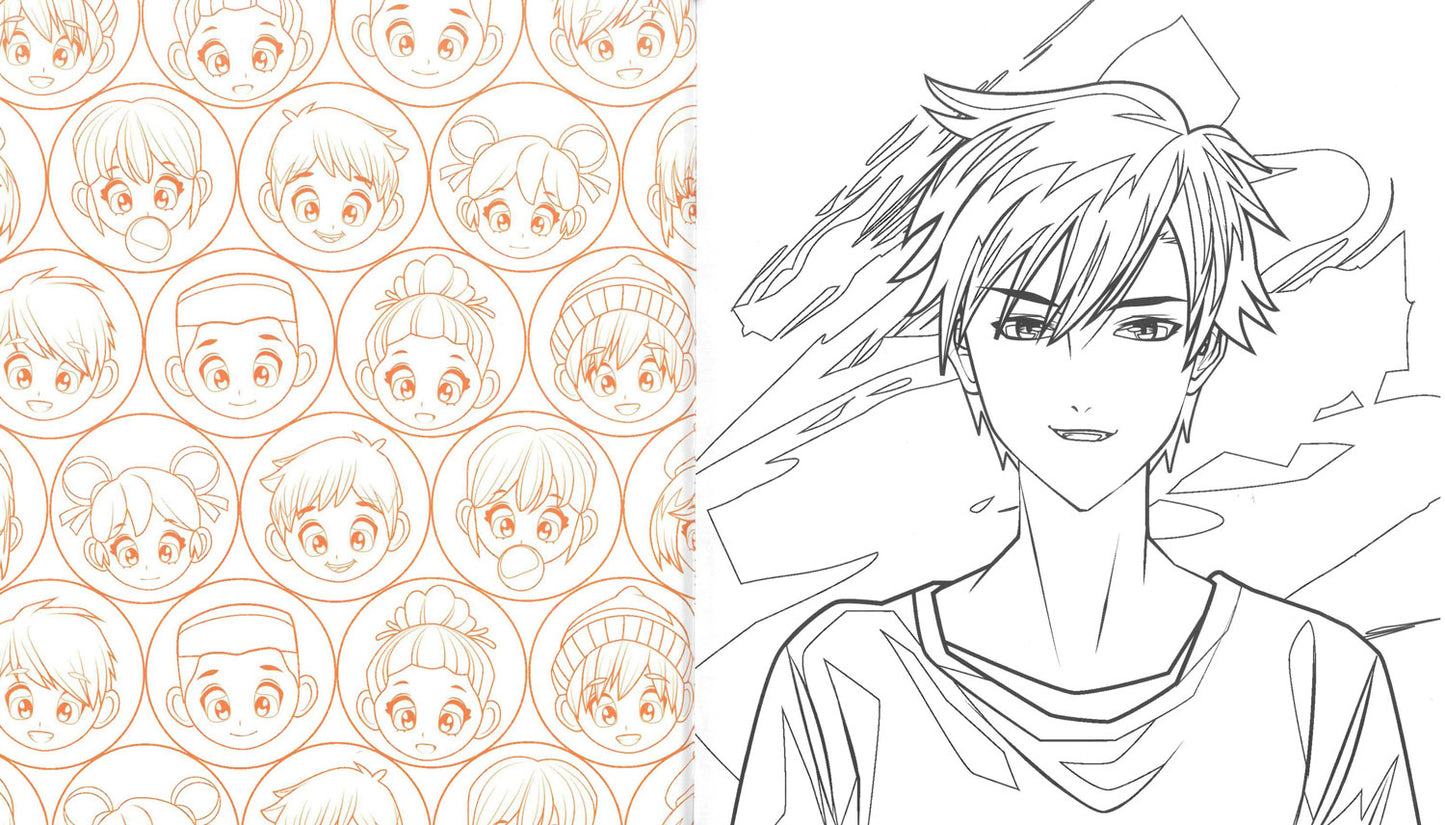 Manga Coloring. Fantastici personaggi in stile anime e manga da colorare