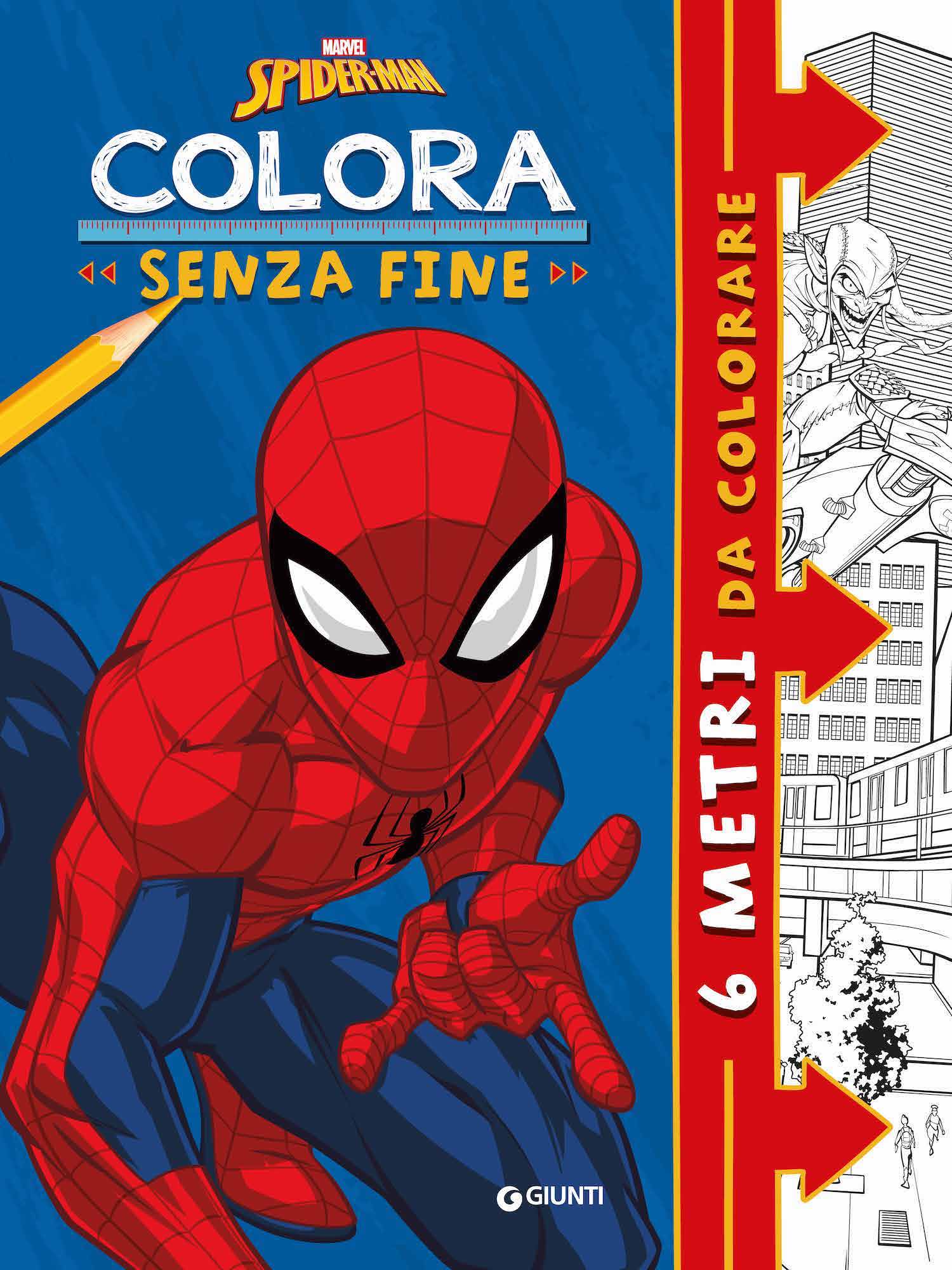 Colora senza fine Spiderman. 6 metri da colorare